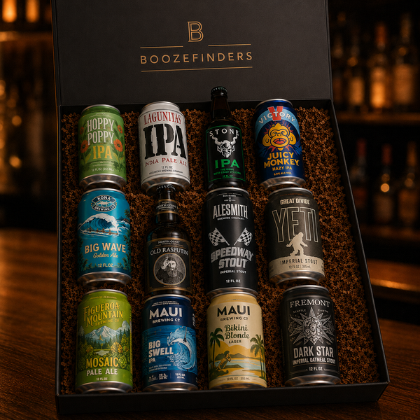 Craft beer sampler gift box with 12 beers