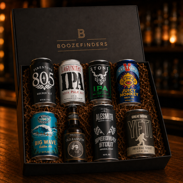 Craft beer sampler gift box with 8 beers