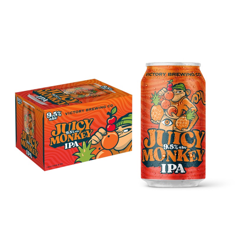 Victory Juicy Monkey Hazy Imperial IPA - 6-Pack (12oz Cans)