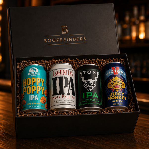 Craft beer sampler gift box with 4 beers
