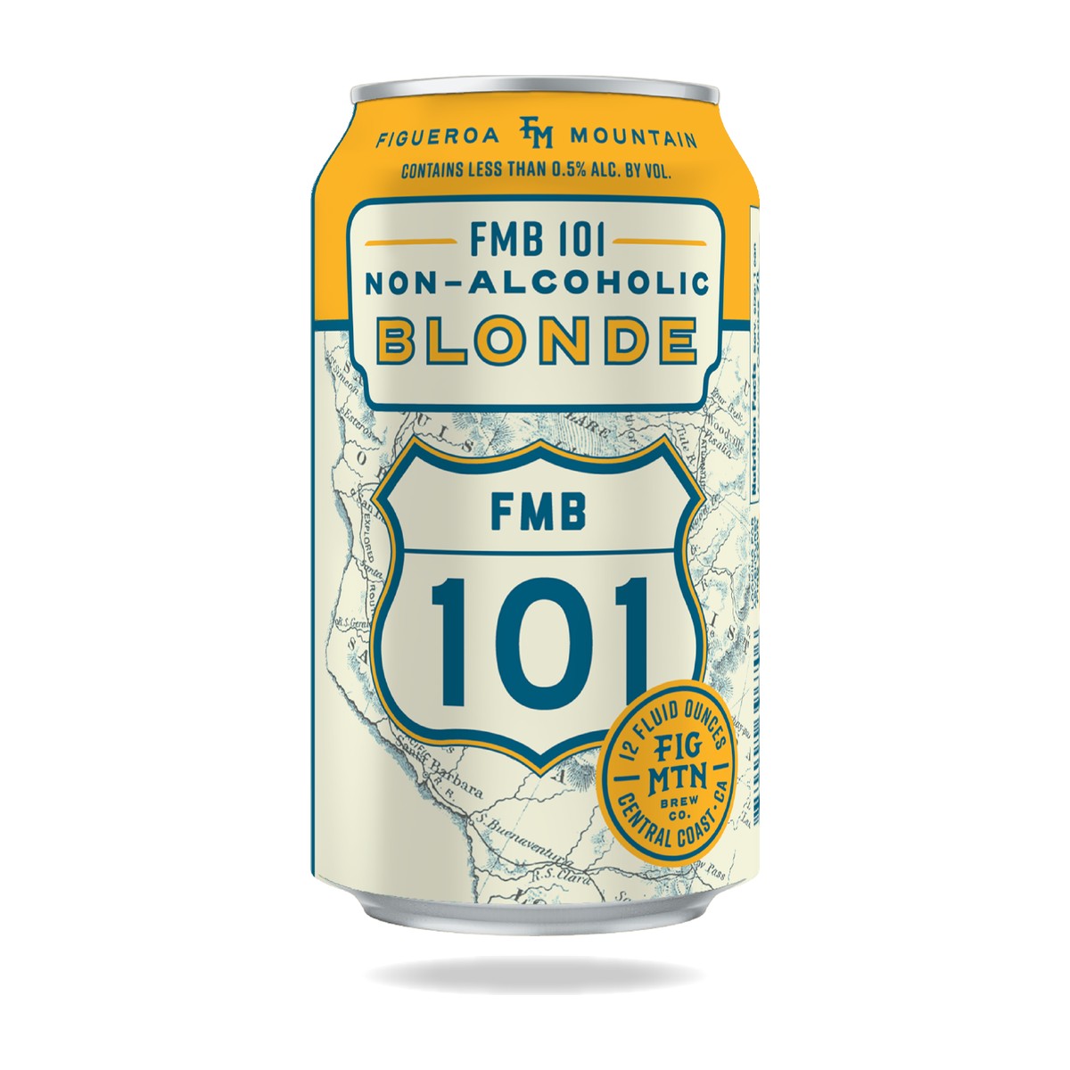 Figueroa Mountain Brew Co. - Non-Alcoholic FMB 101 Blonde - Single (12oz Can)