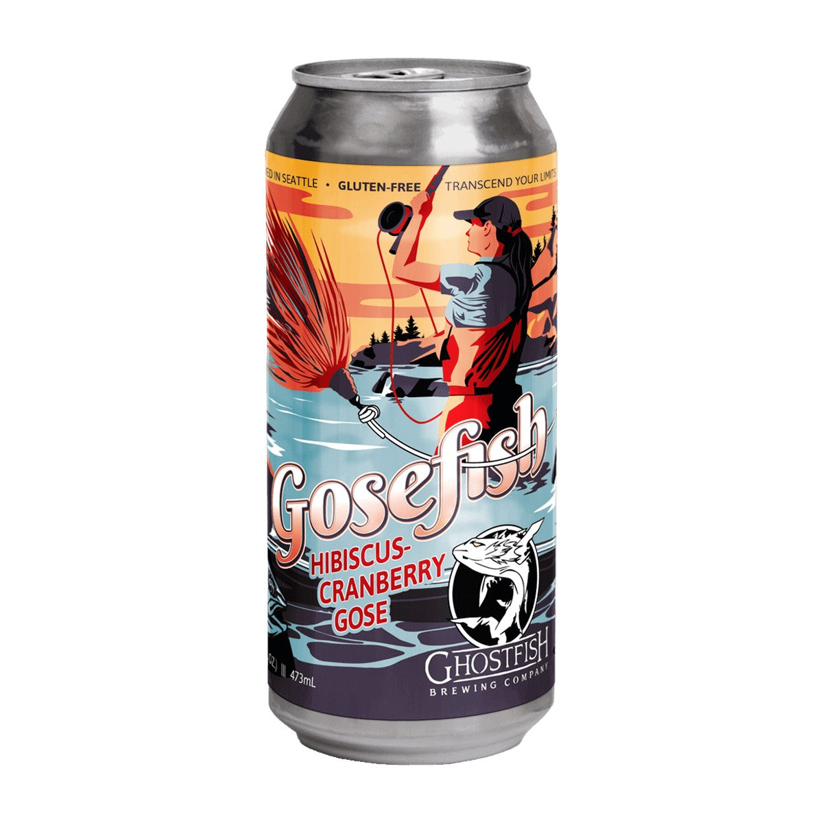 Ghostfish Gosefish Hibiscus-Cranberry Gose - Single (16oz Can)