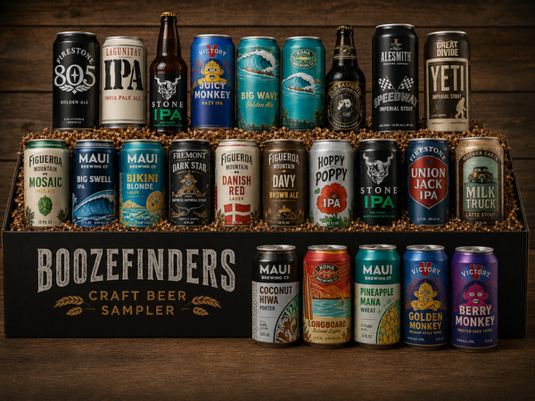 Craft beer sampler gift box with 24 beers